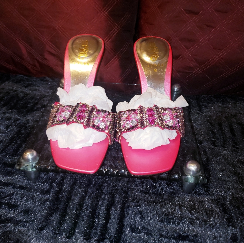 Stylo Sandals Pink Sz-8 Fits 6.5
